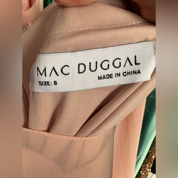 Mac Duggal style 11622 trapeze feather trim mini dress - Picture 2 of 3